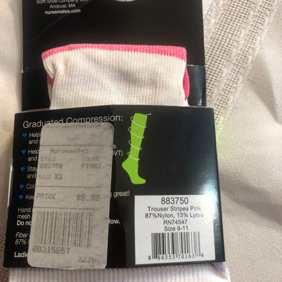 Nurse Mates Compression Socks, Size 9-11 - Picture 3 of 3